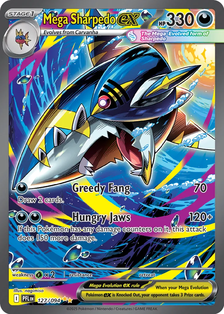 Mega Sharpedo ex SIR 127/094 ME02