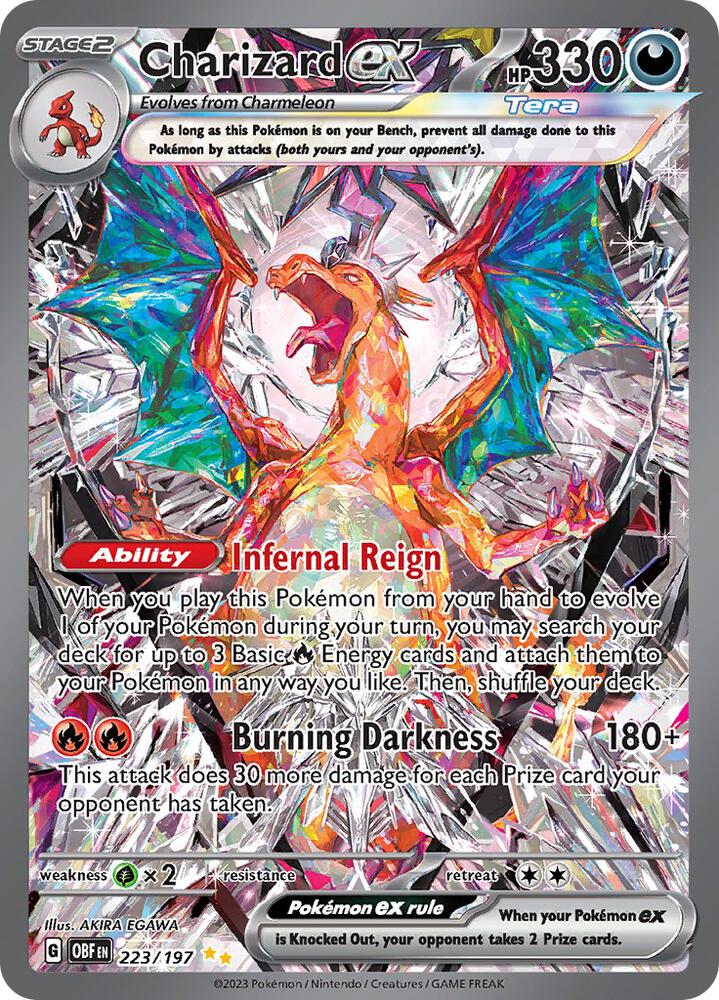 Charizard ex 223/197 Obsidian Flames English NM