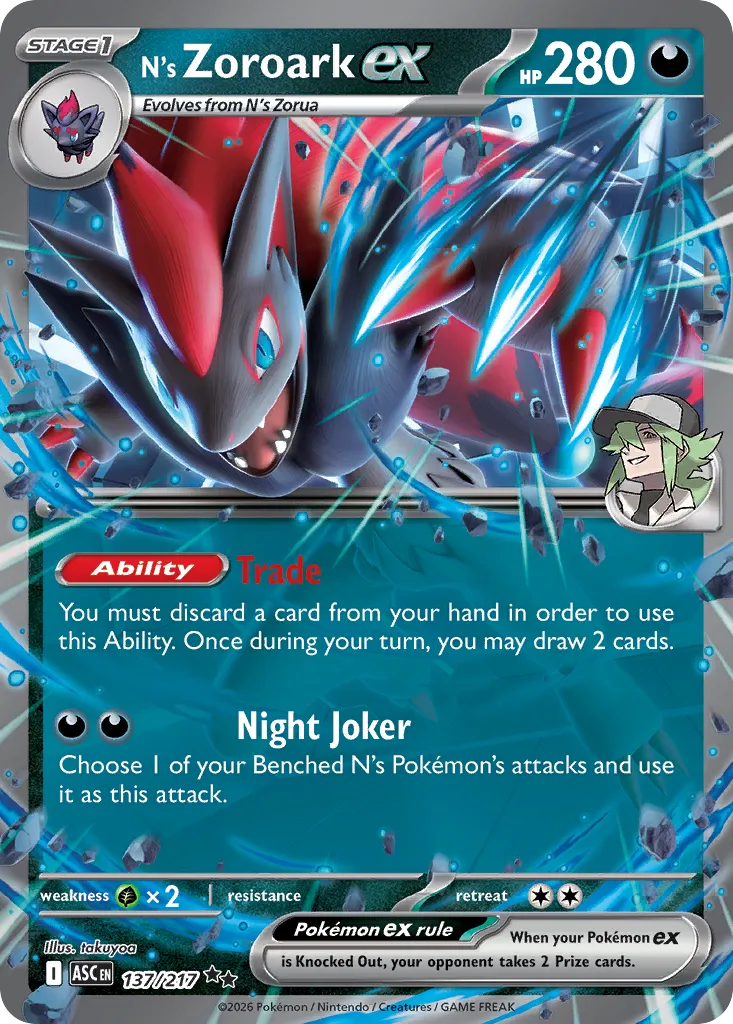 N’s Zoroark ex 137/217 ME03