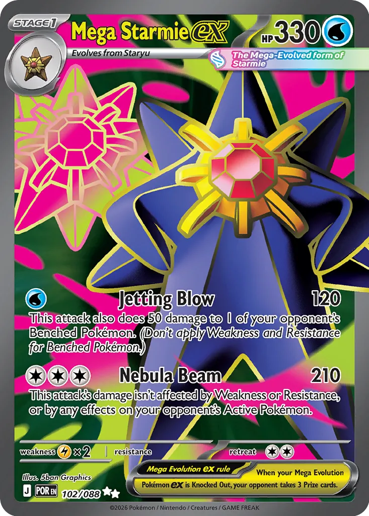 Mega Starmie ex 102/088 ME04