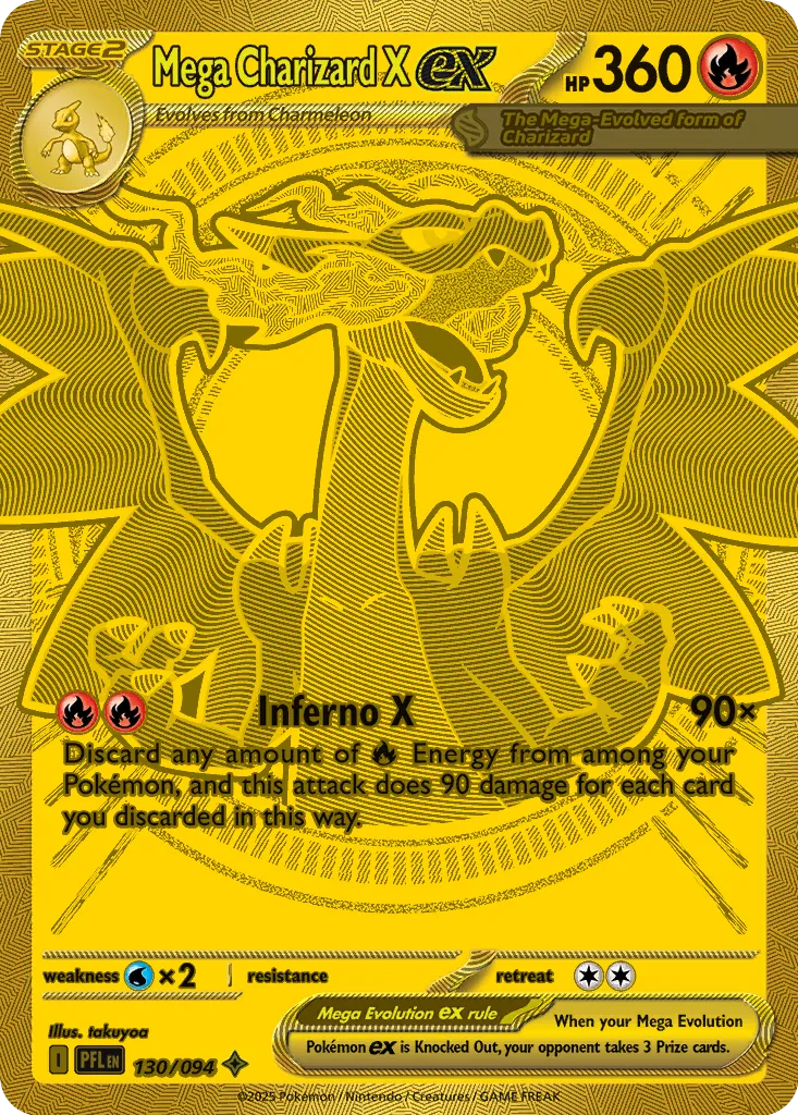 Mega Charizard X ex HYPER RARE 130/094 ME02