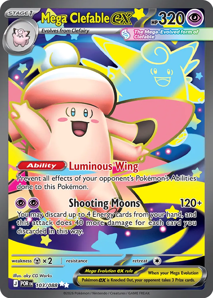 Mega Clefable ex 103/088 ME04