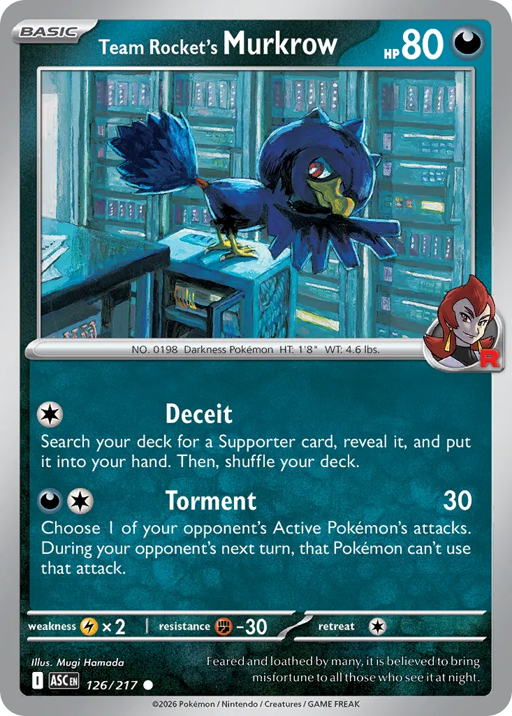 Team Rocket’s Murkrow 126/217 ME03