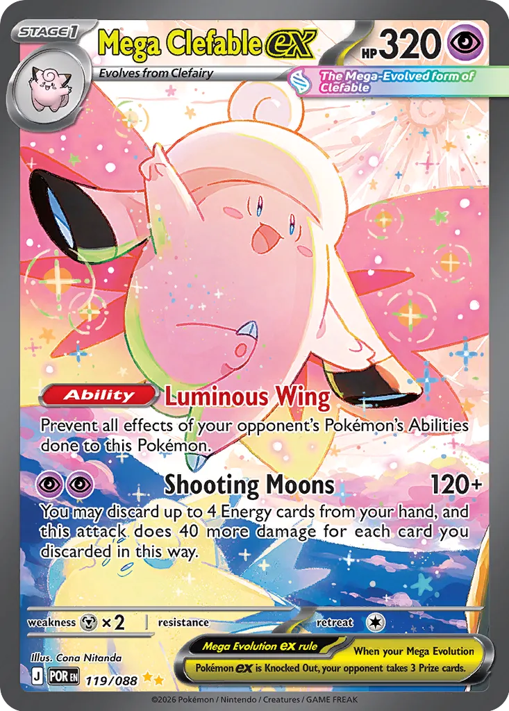 Mega Clefable EX 119/088 ME04