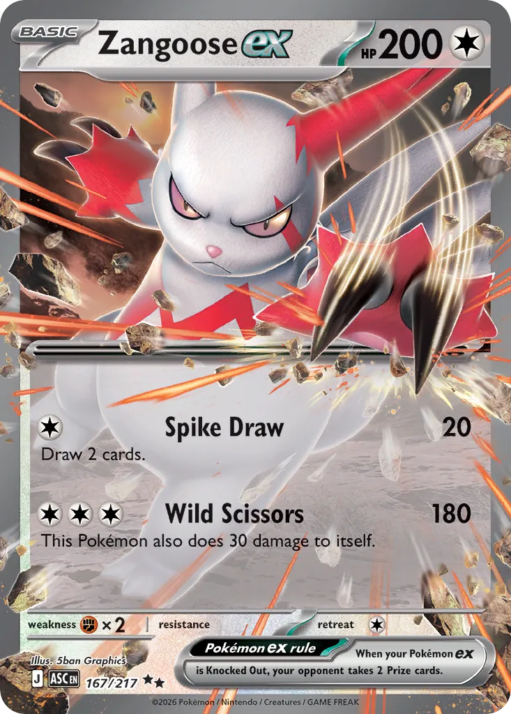 Zangoose ex 167/217 ME03