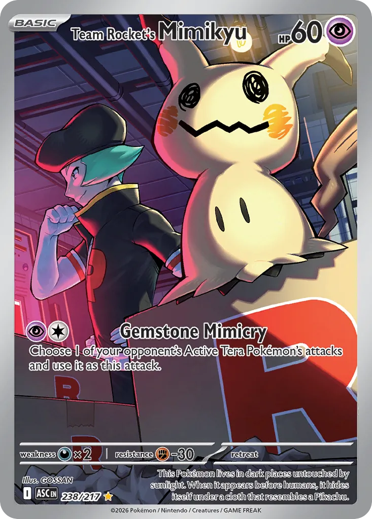 Team Rocket’s Mimikyu 238/217 ME03