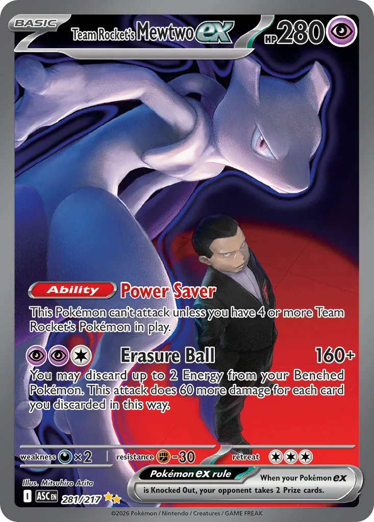 Team Rocket’s Mewtwo ex 281/217 ME03