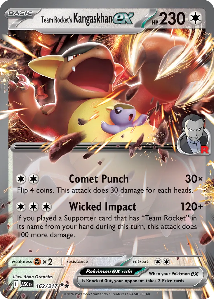 Team Rocket’s Kangaskhan ex 162/217 ME03