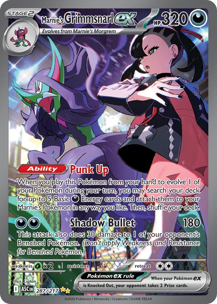 Marnie’s Grimmsnarl ex 287/217 ME03