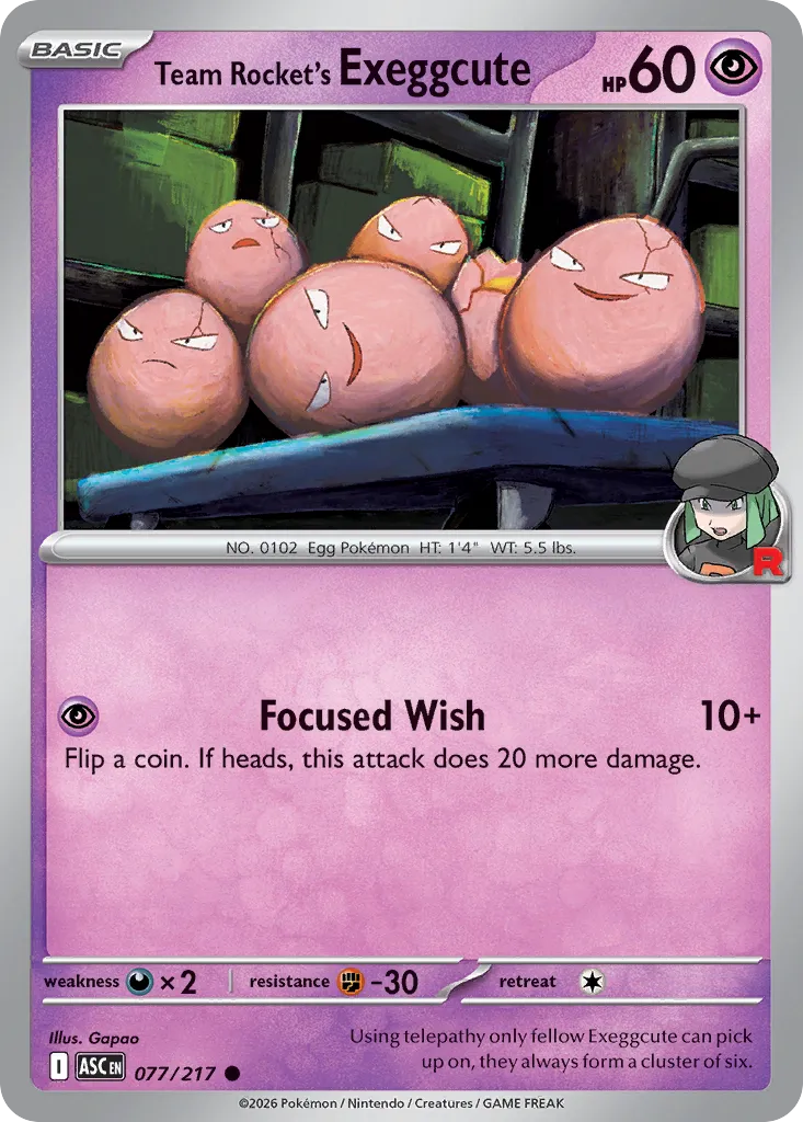 Team Rocket's Exeggcute 077/217 ME03