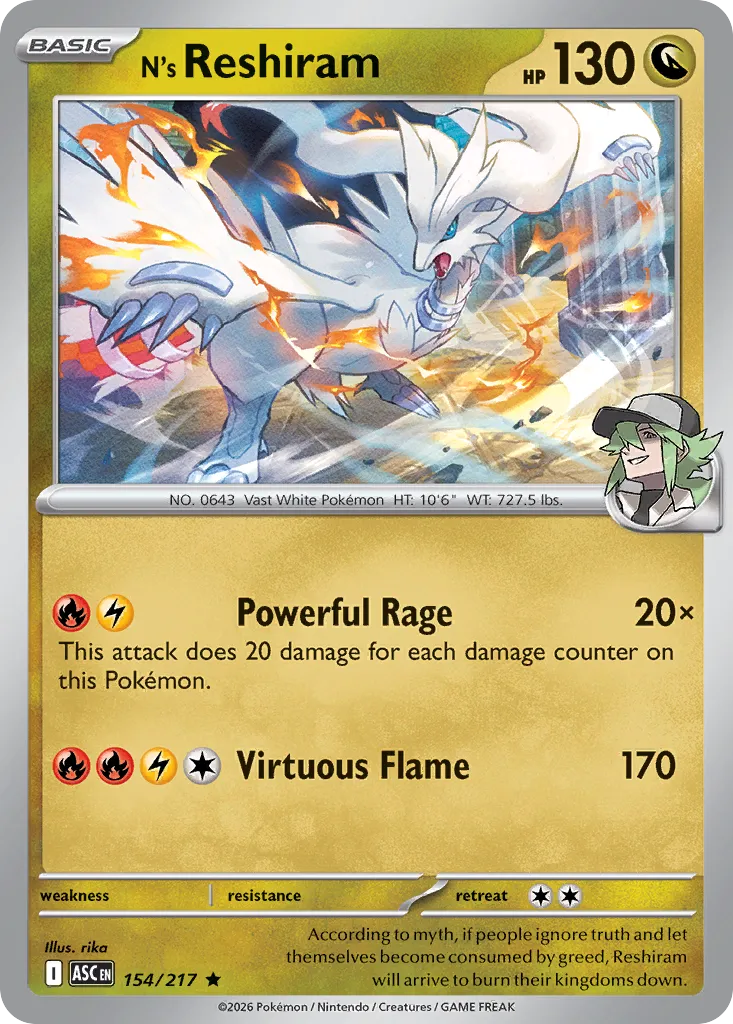 N’s Reshiram 154/217 ME03