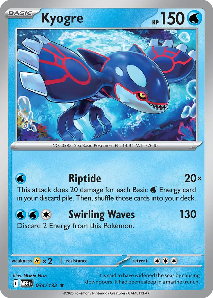 Kyogre 034/132 ME01