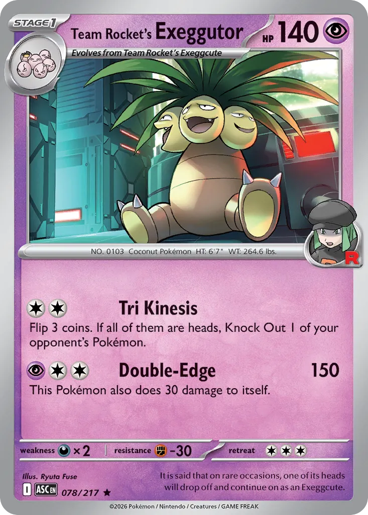Team Rocket's Exeggutor 078/217 ME03