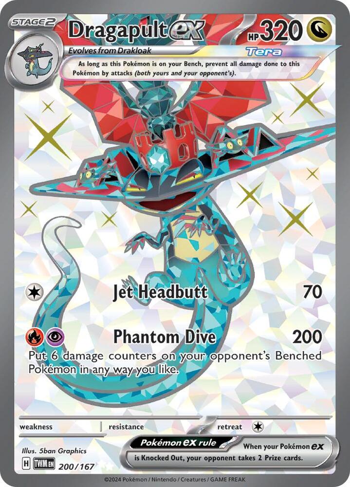 Dragapult ex 200/167 Twilight Masquerade English NM