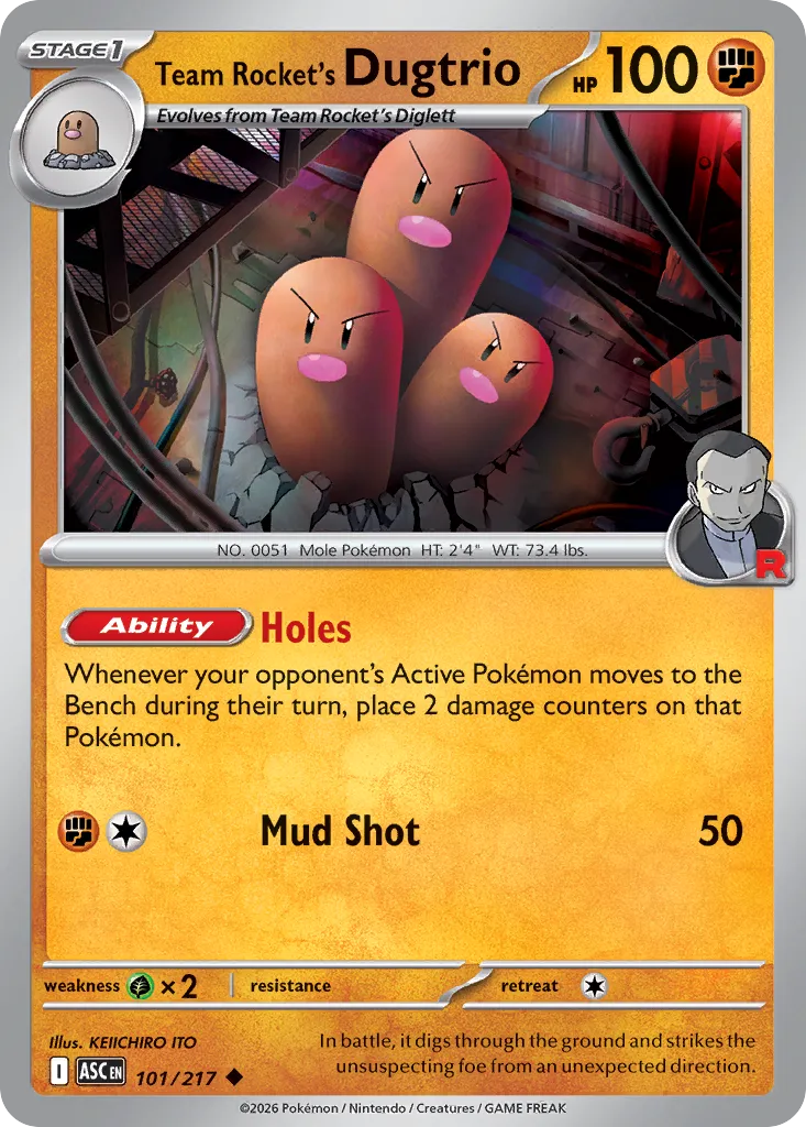 Team Rocket’s Dugtrio 101/217 ME03