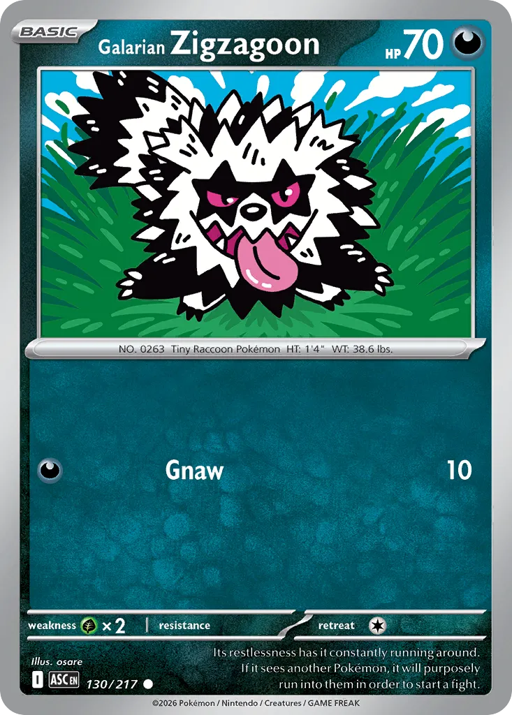 Galarian Zigzagoon 130/217 ME03