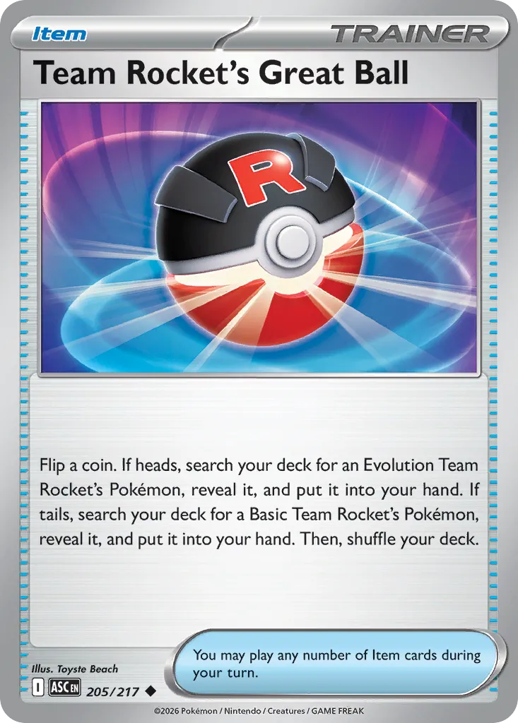 Team Rocket’s Great Ball 205/217 ME03