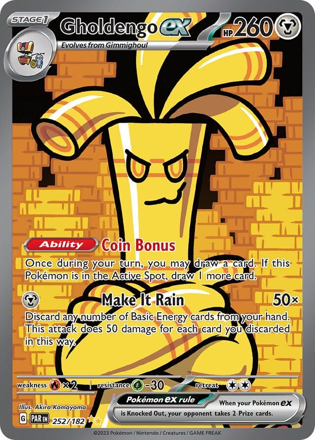 Gholdengo ex 252/182 And Gimmighoul 198/182 Paradox Rift English NM/DMG