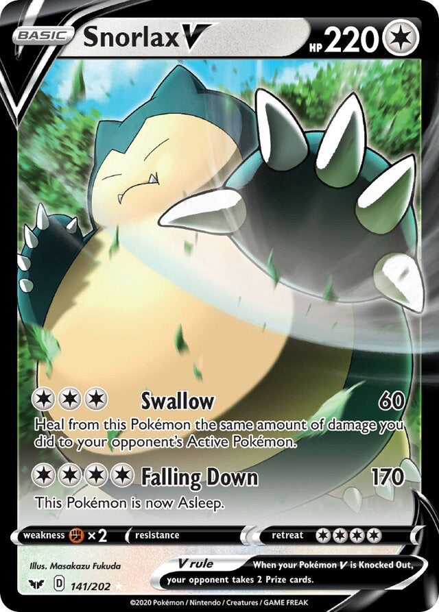 Snorlax V 141/202 S&S Base English NM